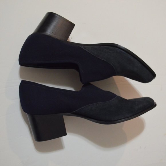 FABIANELLI Italy Leather/Fabric Upper Synthetic Sole Black SlipOn Shoes 7 1/2 M - Picture 3 of 7